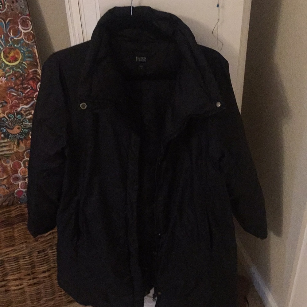 Eileen Fisher down trench coat